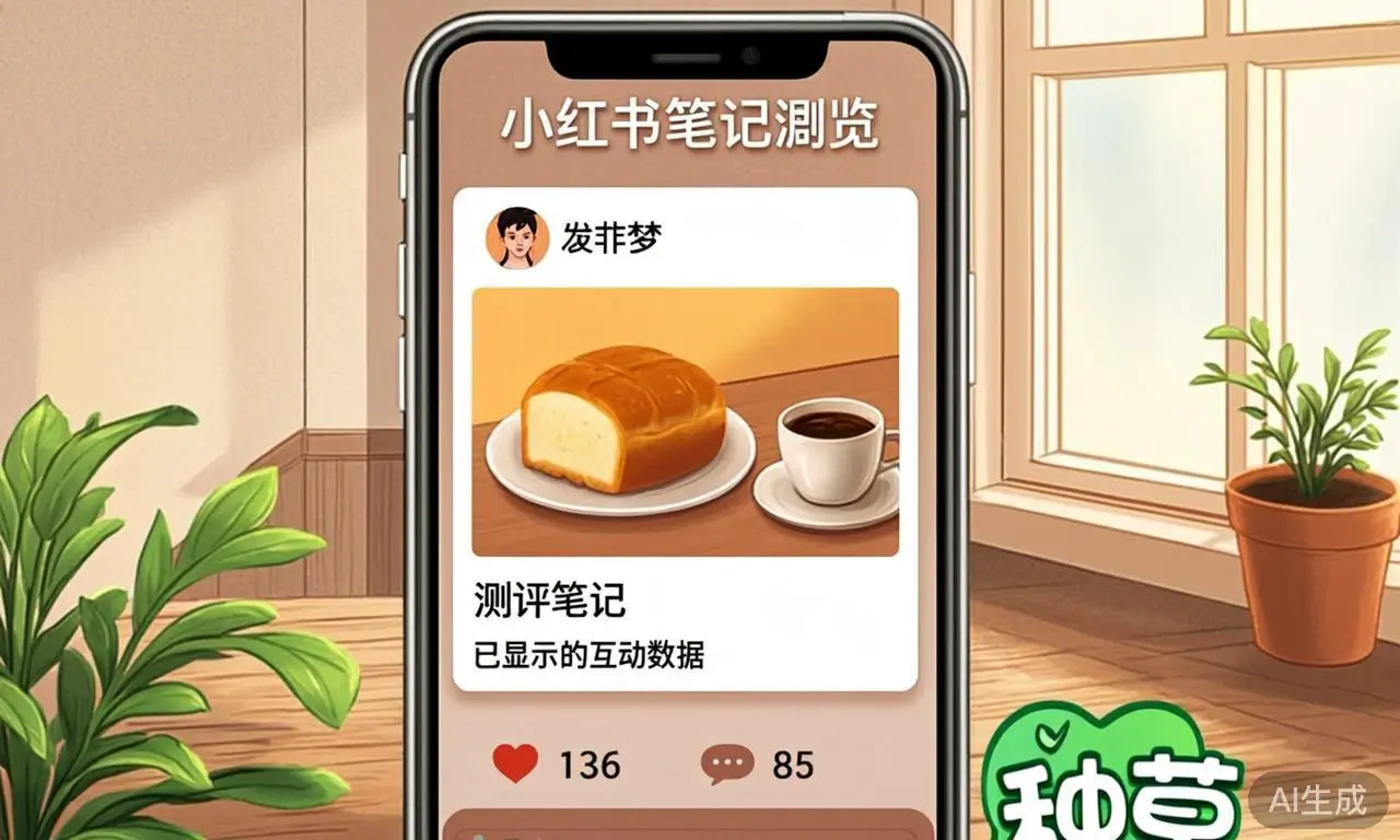 手机屏幕上的小红书笔记界面