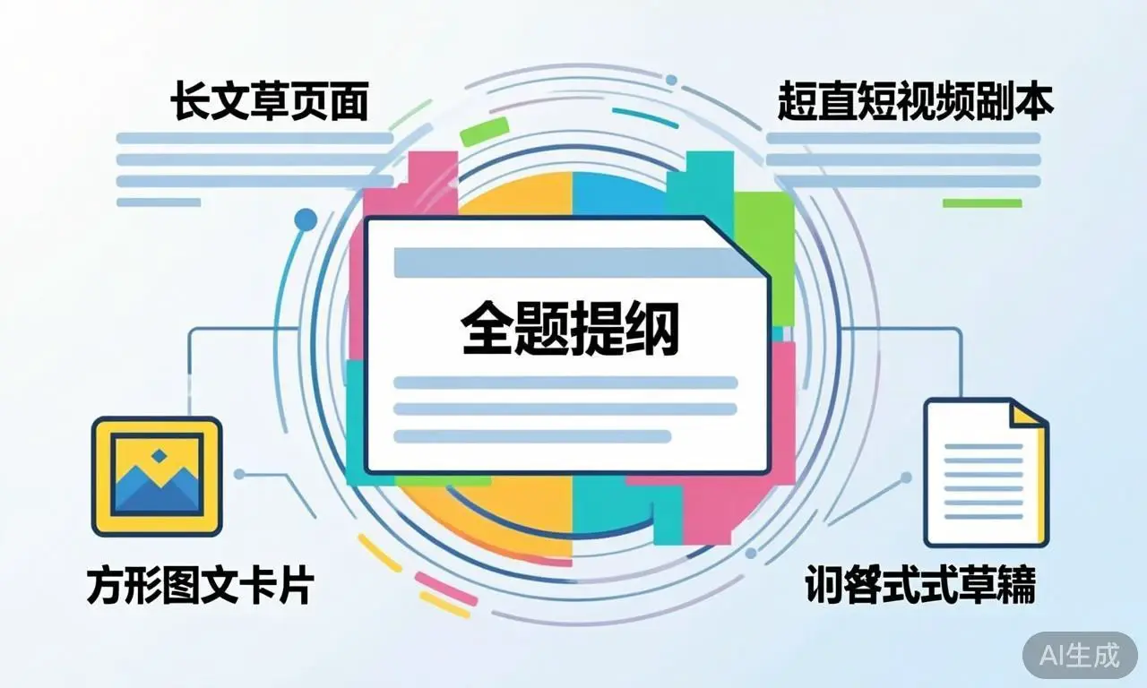 一份核心内容拆分为多个平台版本