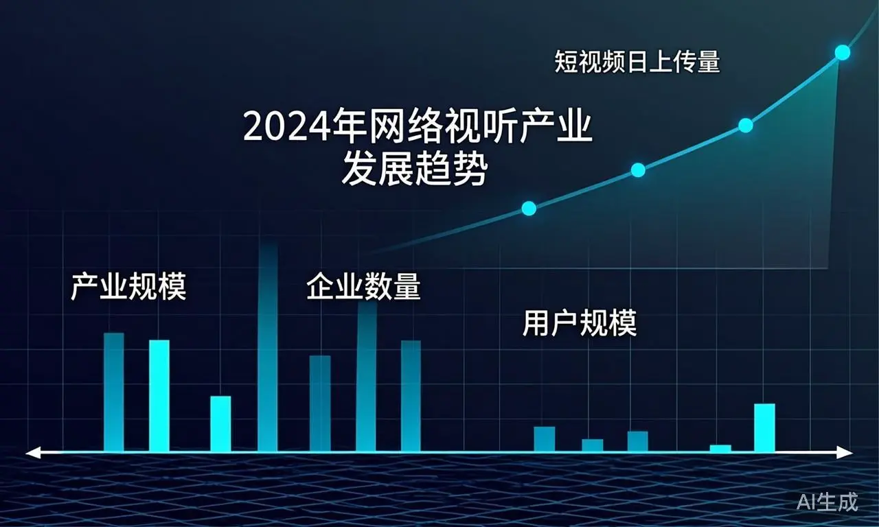 2024年网络视听行业关键数据增长趋势图