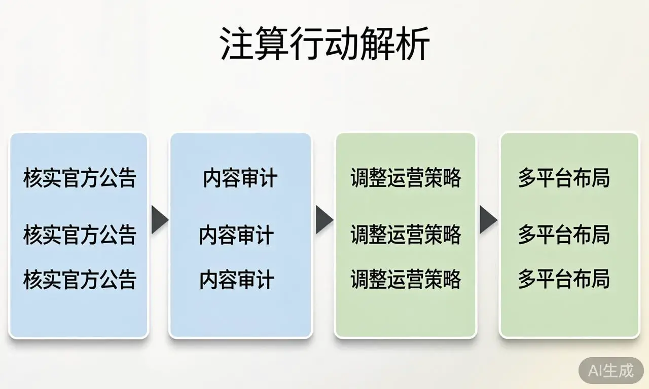 创作者应对平台规则变化行动步骤流程图