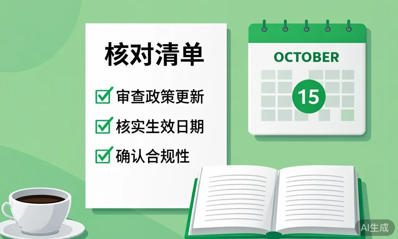 核实平台规则与确认生效时间的清单示意